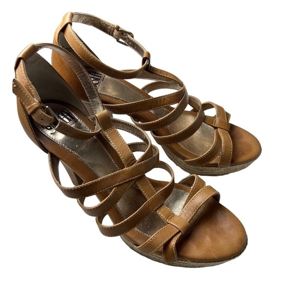 Sofft Leather 3” Heeled Sandals Women’s Size 8M Brown Open Toe Comfort Strappy - Picture 8 of 8